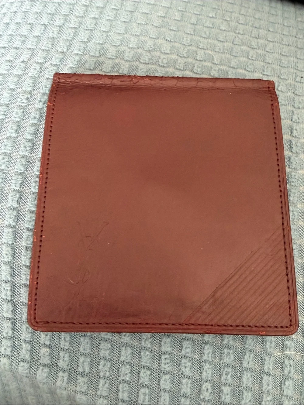 Yves Saint Laurent Men's Burgundy Leather wallet